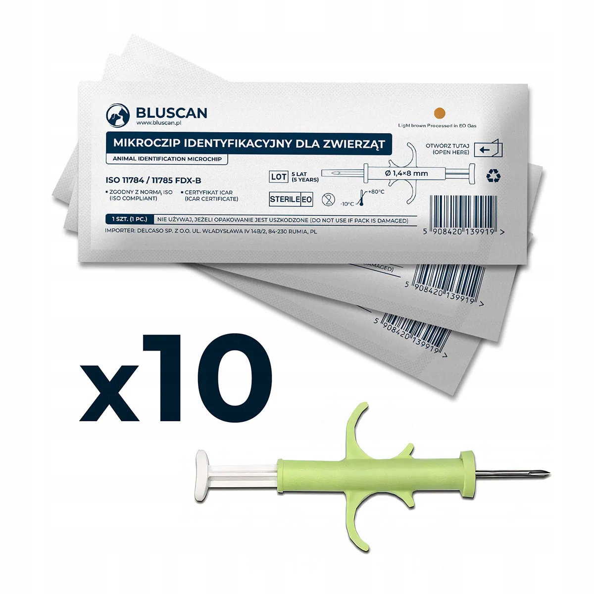 BLUSCAN микрочип микрочип чип RFID чип для собаки кошки животных 8 мм 10шт
