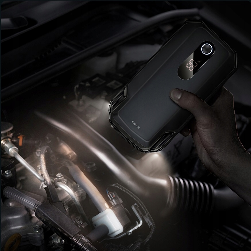 BASEUS POWER BANK JUMP STARTER ROZRUCH BOOSTER LATARKA 20000mAh +KLEMY Marka Baseus