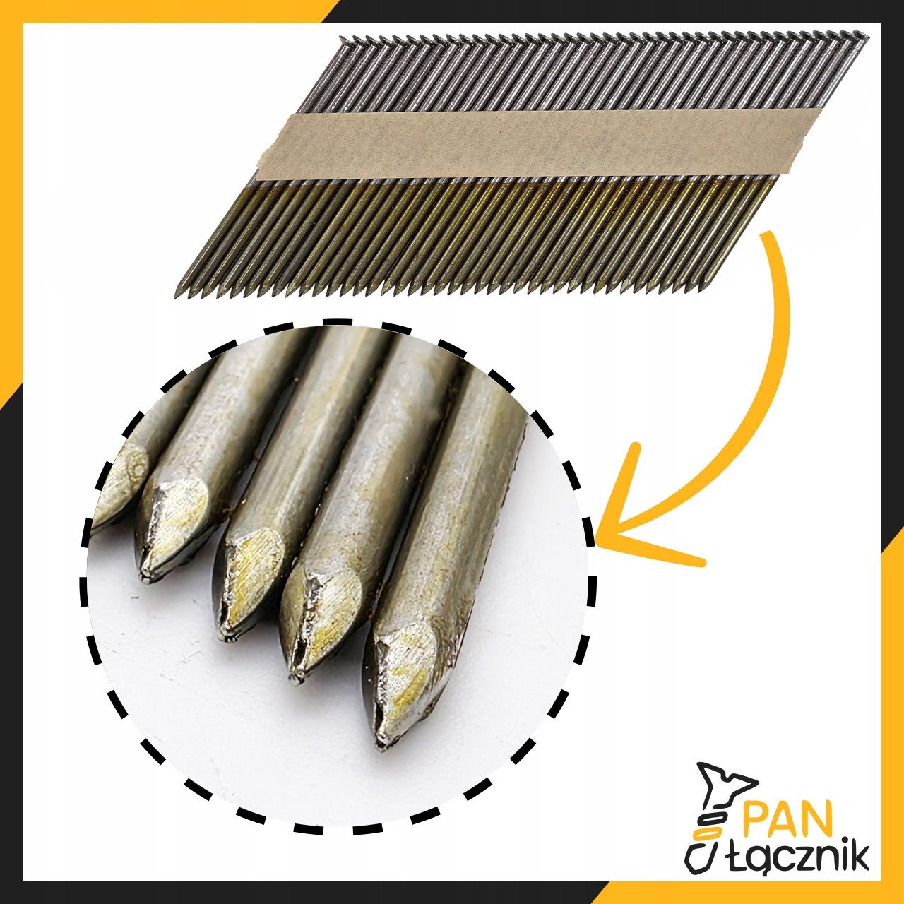 Gwoździe Do Gwoździarki 3,1x90mm 34° Pierścieniowe 2000 szt.