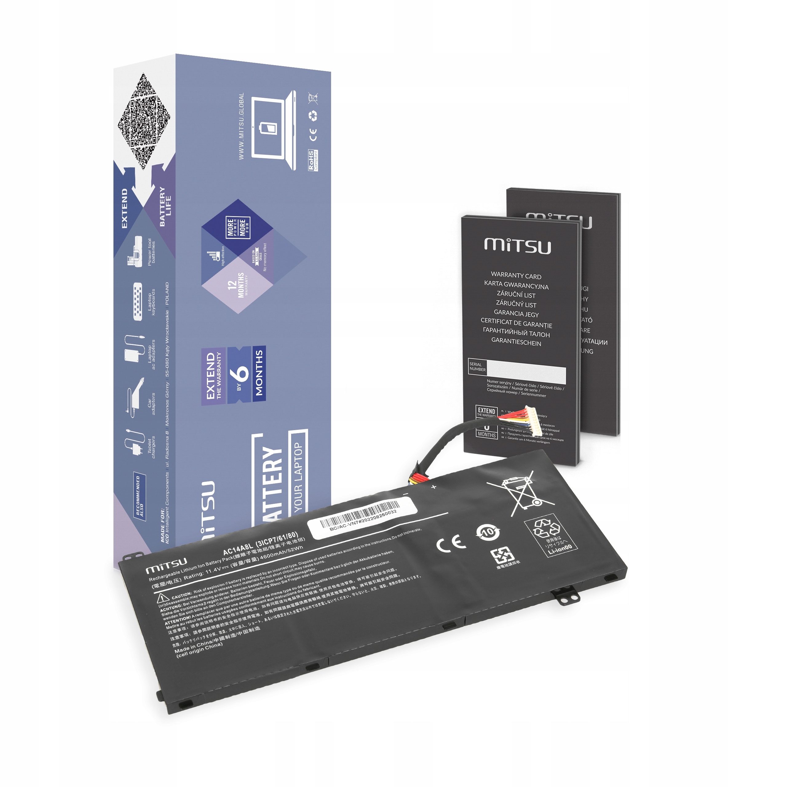 Bateria do Acer AC14A8L AC15B7L VN7-571 VN7-591 VN7-592 VN7-572 VN7-791