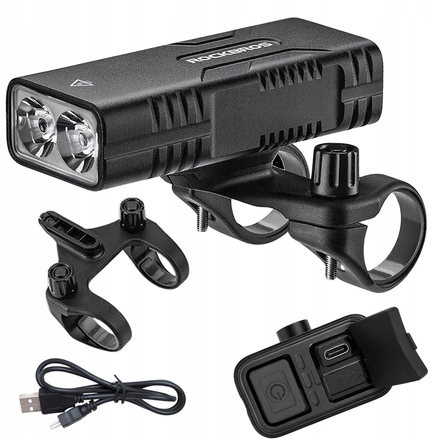 MOCNA LAMPKA ROWEROWA PRZEDNIA USB WODOODPORNA 6 TRYBÓW ROCKBROS