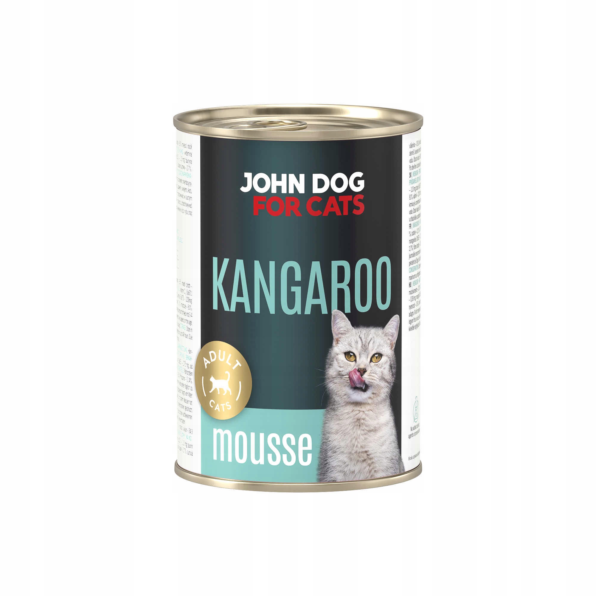 Levně 4X JohnDog For Cats Mousse Adult klokan vlhké krmivo 400 g