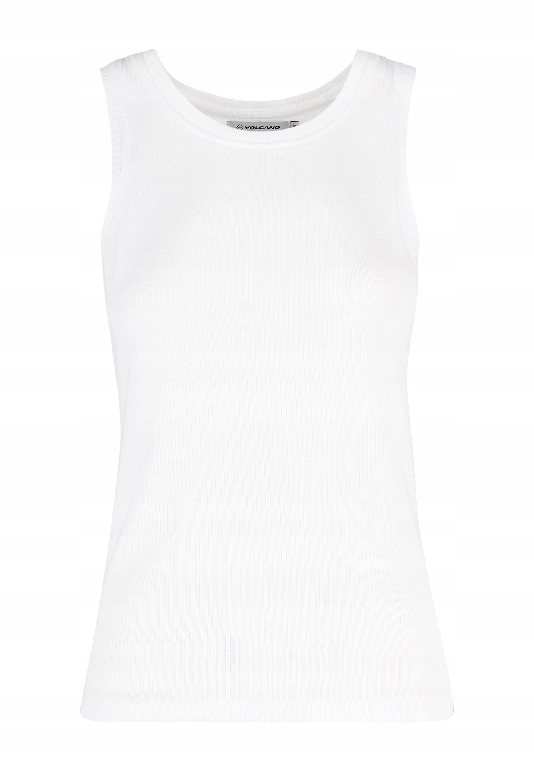 DAMSKI PRĄŻKOWANY TOP SLIM FIT BIAŁY VOLCANO T-DEMI XXL Kolor biały