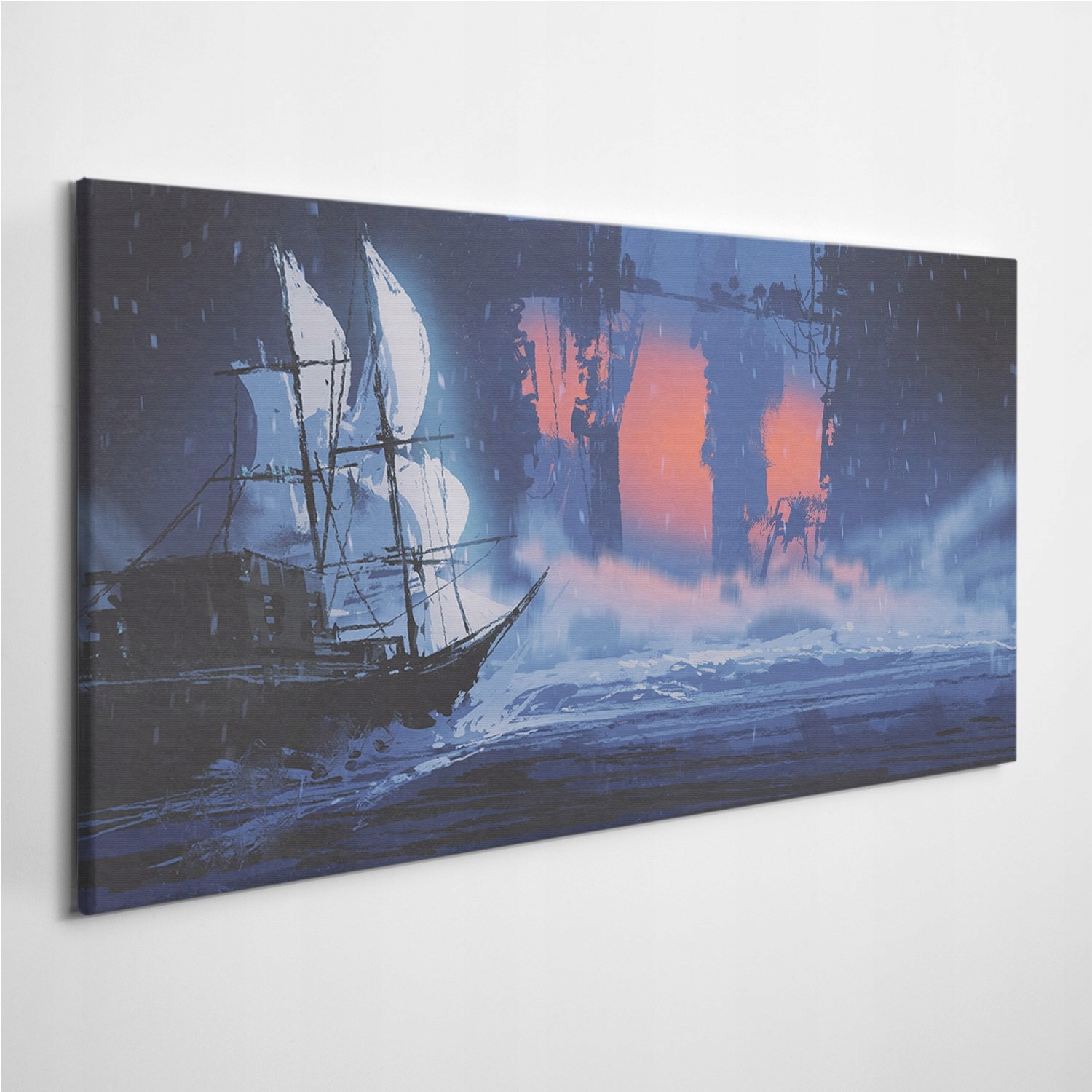 

Zdjęcie na foto-obrazie Statek Fale Ocean 120x60