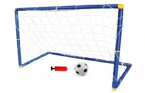 BRAMKA PIŁKARSKA PRZENOŚNA SKŁADANA DLA DZIECI Z PIŁKĄ i POMPKĄ