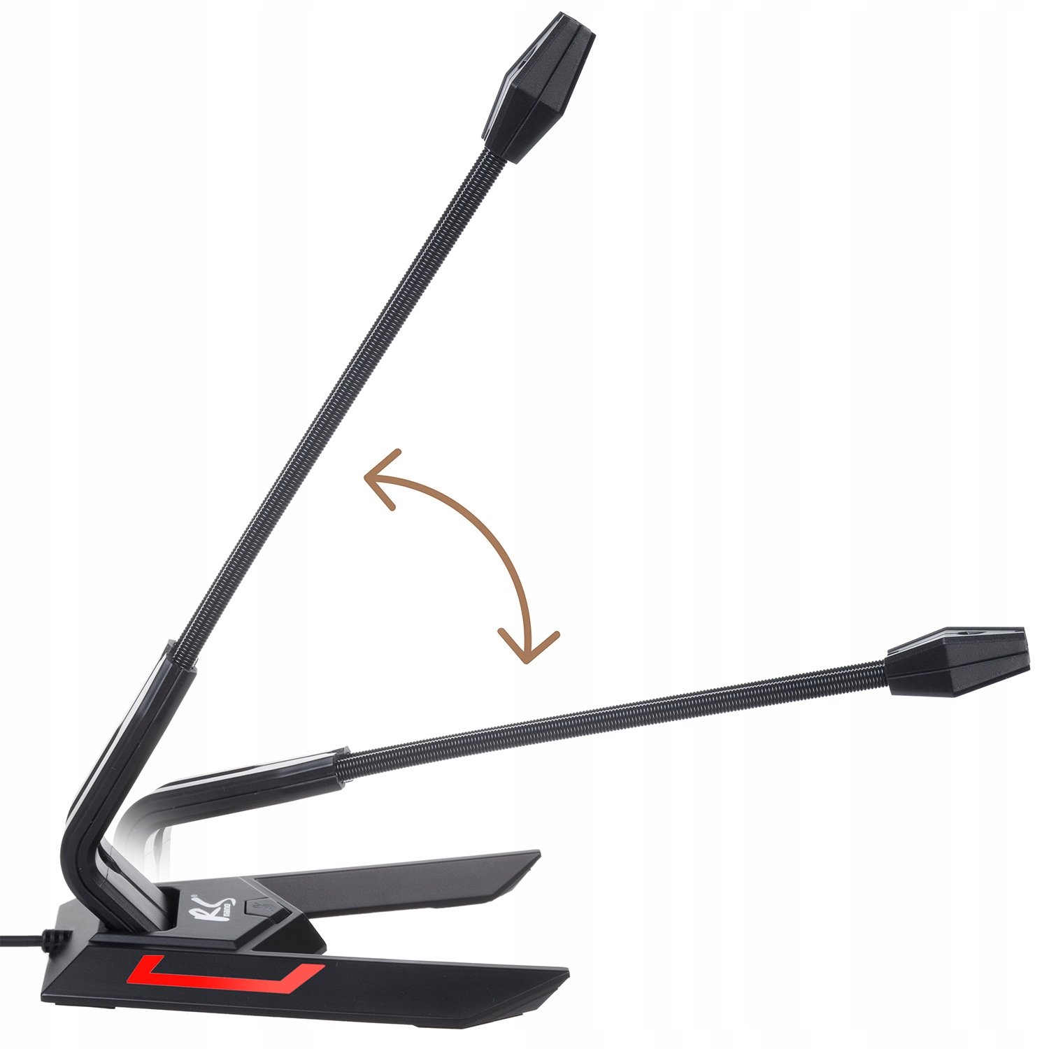 Mikrofon gamingowy do komputera USB LED streaming NanoRS RS710 regulowany Model RS710