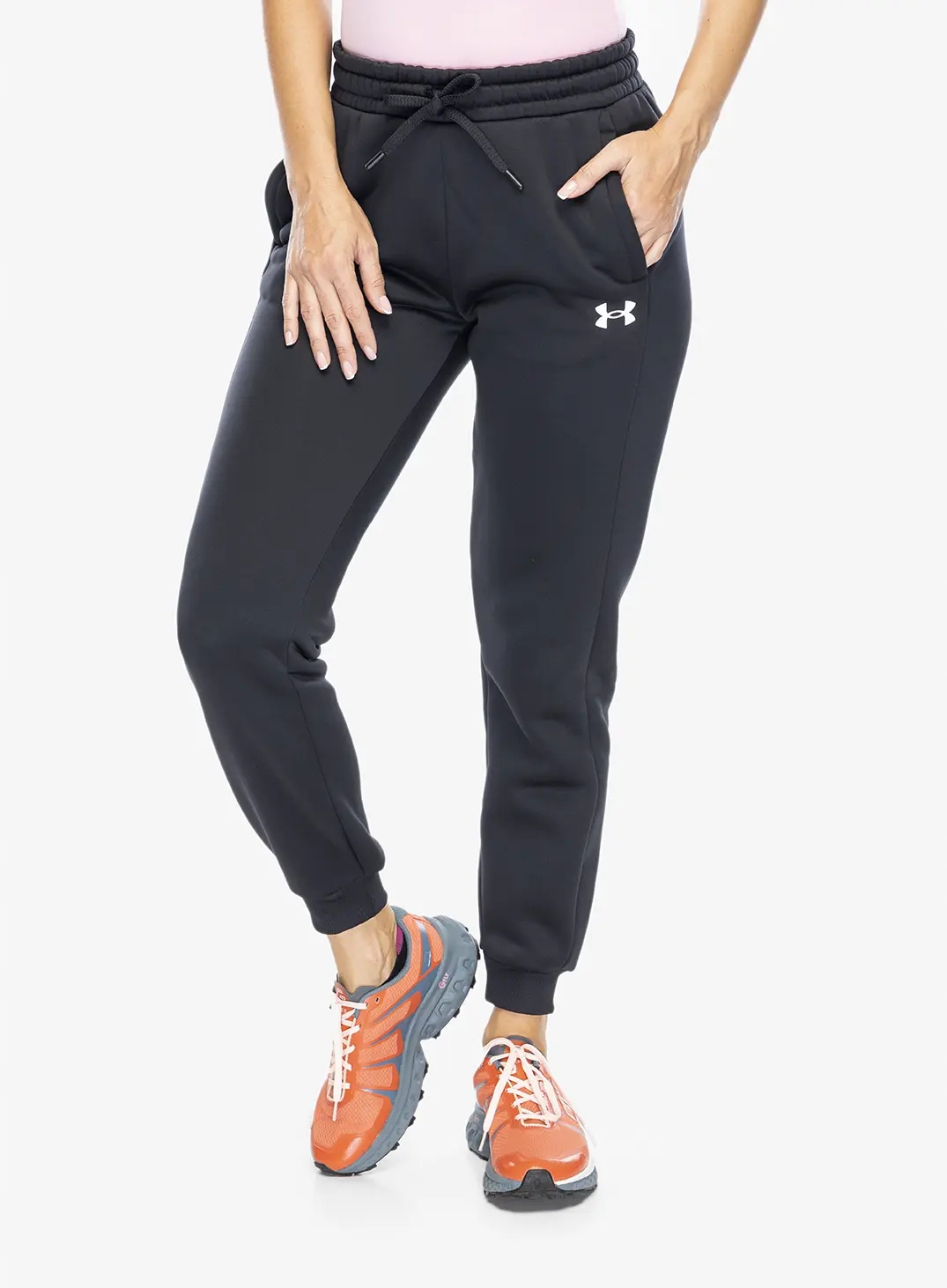 Dámské kalhoty Under Armour Armour Fleece Joggers černá/bílá XL