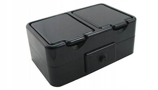 

Gniazdo herm. podwójne z/u IP44 czarne NT-230H05