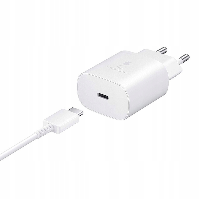 SZYBKA ŁADOWARKA DO TELEFONU SAMSUNG KOSTKA 25W MOCNA + KABEL USB TYP C 1M Zgodność ze standardem Quick Charge 3.0