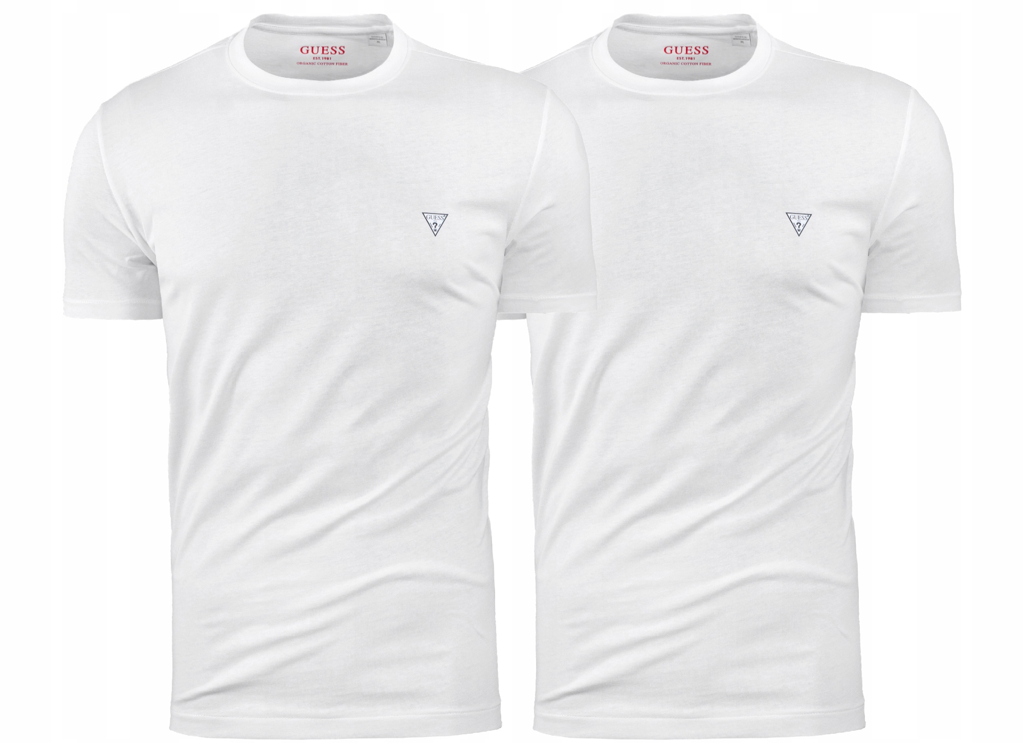 Guess Tričko Bílé 2PACK Pánské Tričko U97G02 Dárek