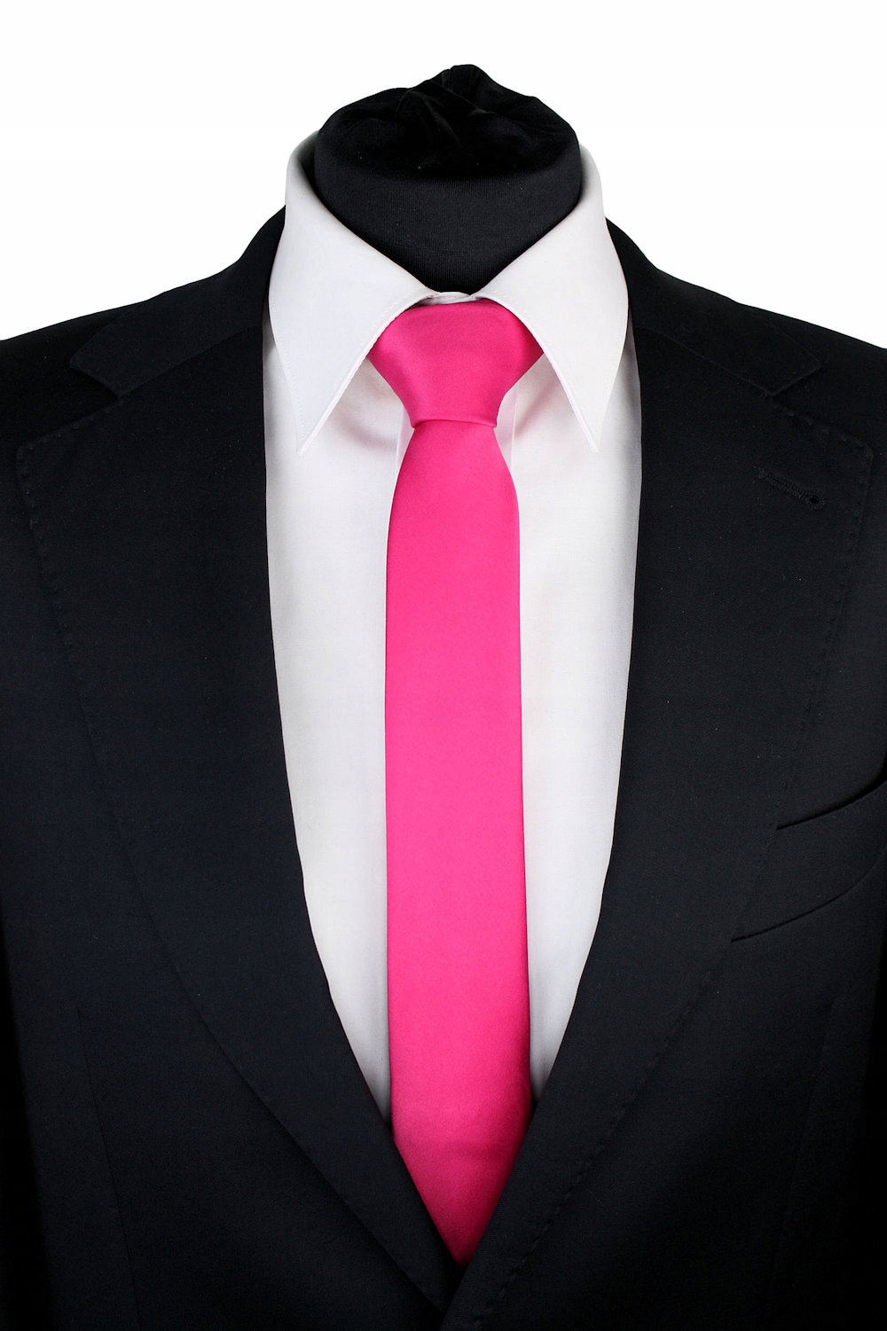 KRAWAT MĘSKI WĄSKI SLIM ŚLEDŹ 5 cm AMARANTOWY