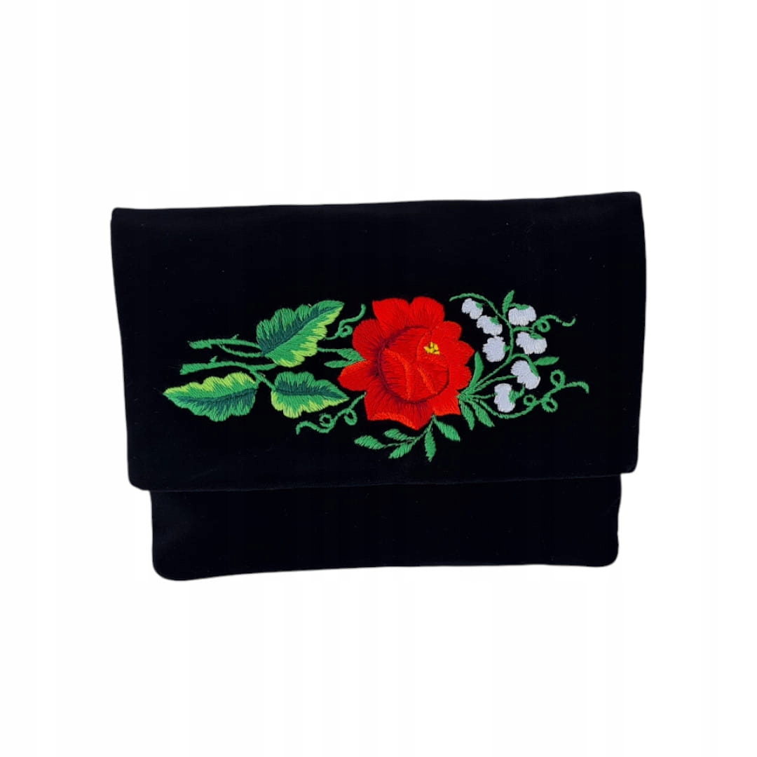 Psaníčko Folk Rybářská Výšivka Červená Růže Ruční Práce