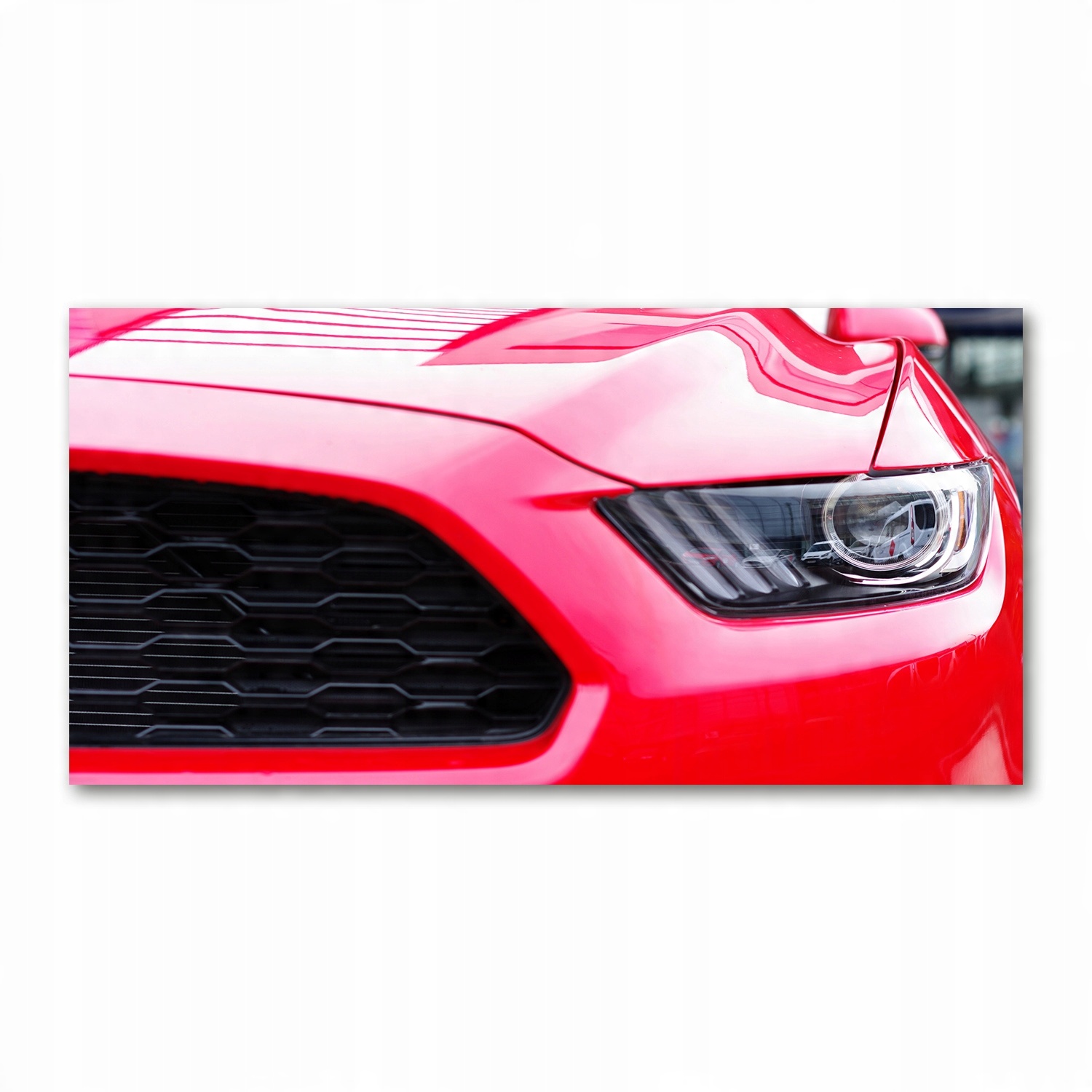 

Foto obraz szkło akryl Czerwony mustang 120X60 cm