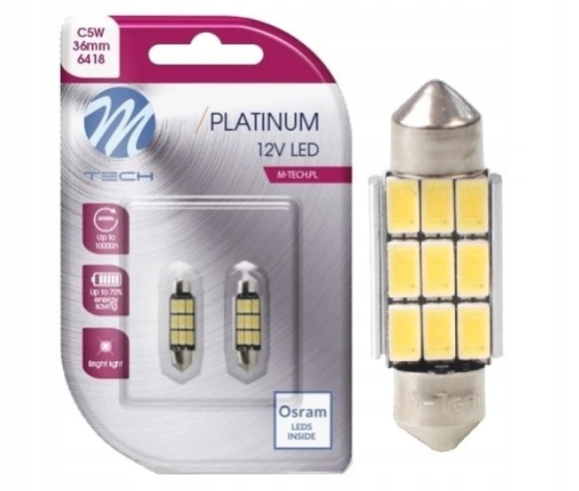 

2szt C5W Led 36mm Osram Led Canbus M-tech