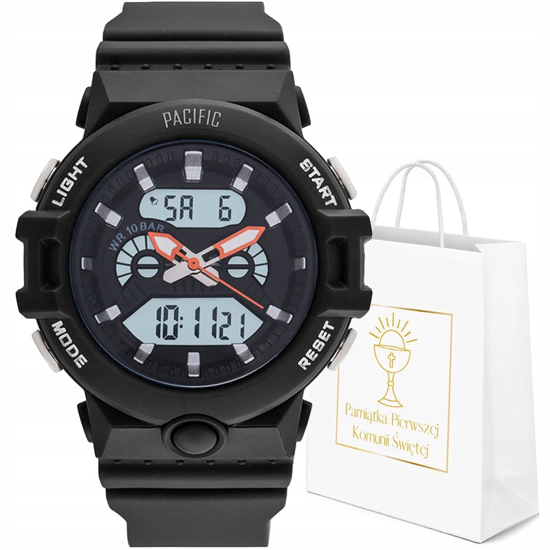 Hodinky K Prvnímu Svatému Přijímání Pacific LCD 2223LAD-01 Datumovka Stopky Podsvícení