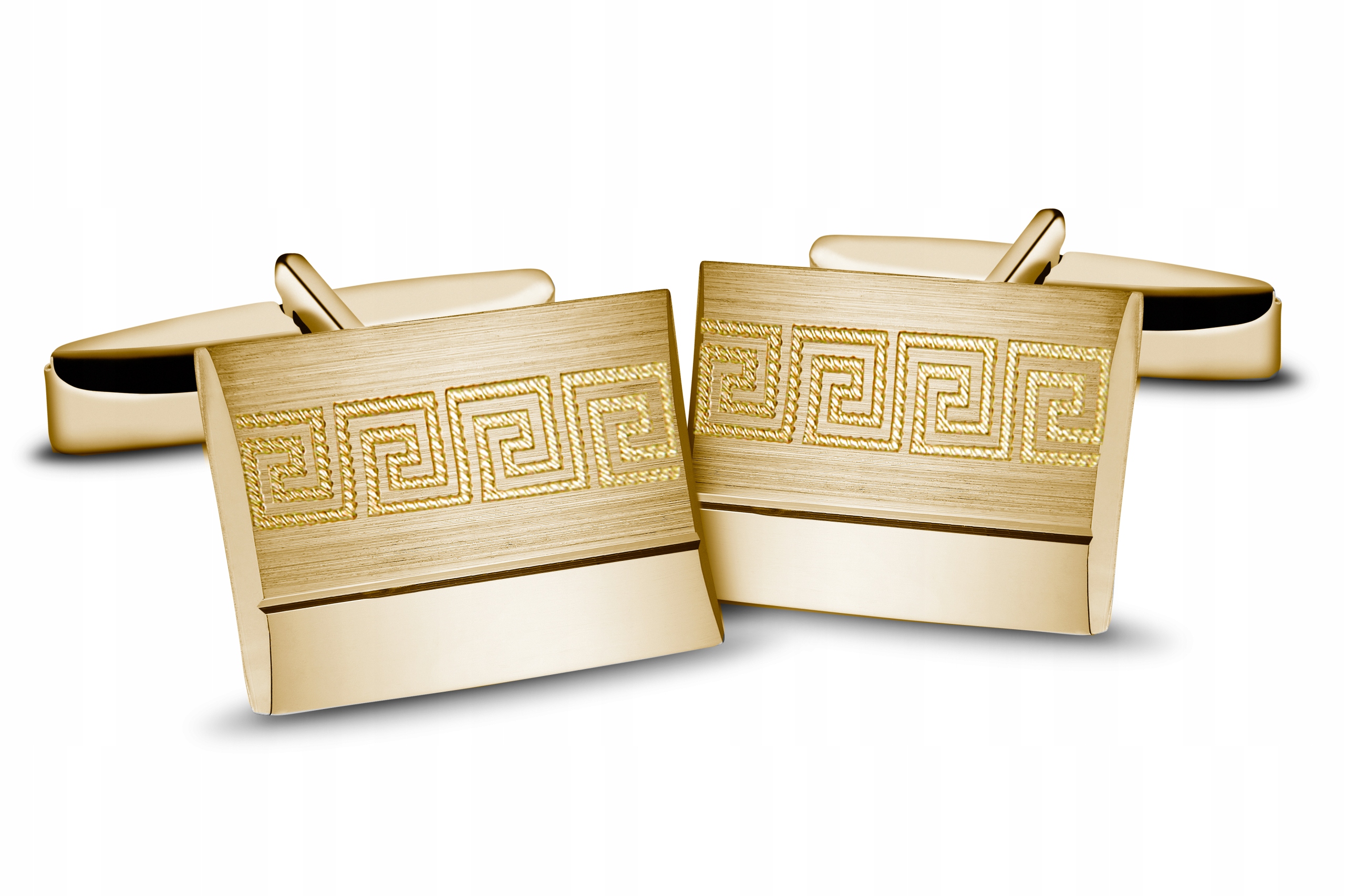 Manžetové knoflíčky ryzosti 925, řecký vzor na saténové části