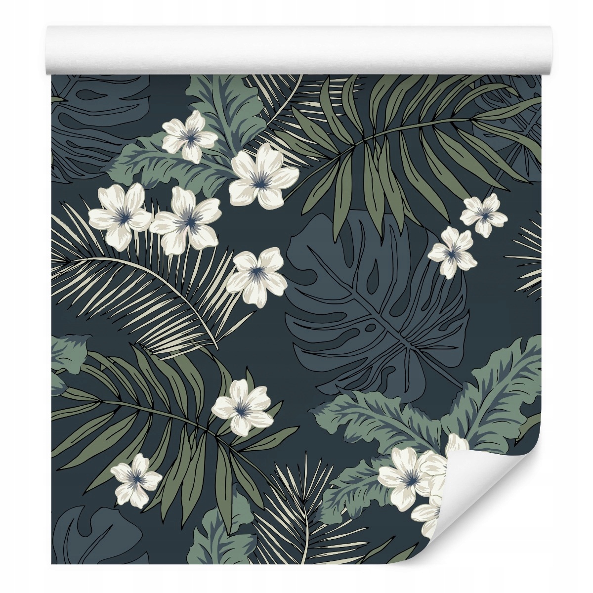 Tapeta do obývacího pokoje s tropickými listy Květiny monstera