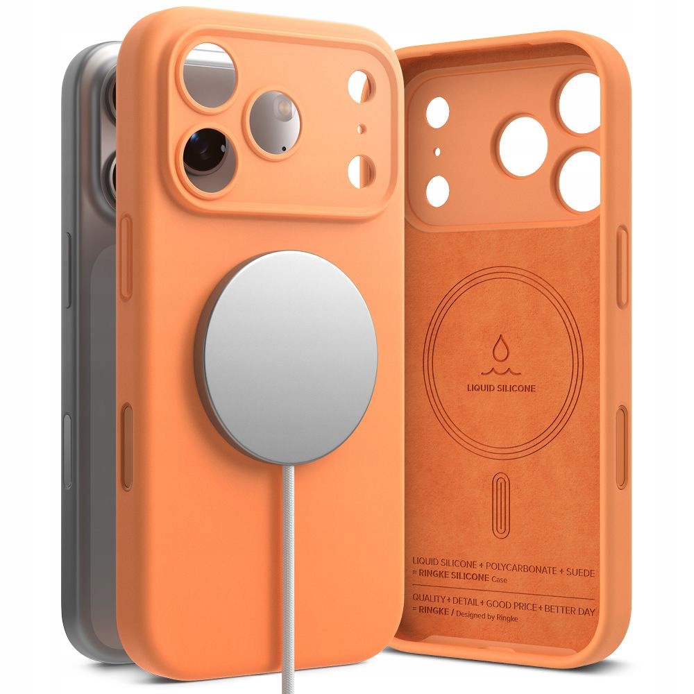 Etui do iPhone 17 Pro Max Tangerine Ringke Silicone Magnetic MagSafe