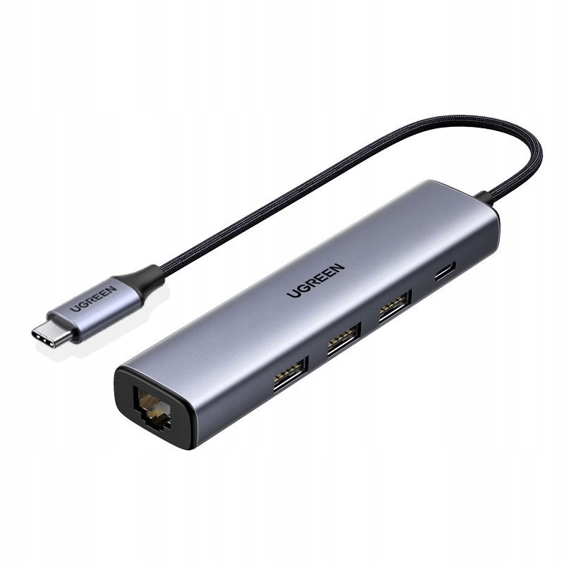 

Ugreen Adapter Hub Usb-c 3x Usb RJ-45 Usb-c Pd