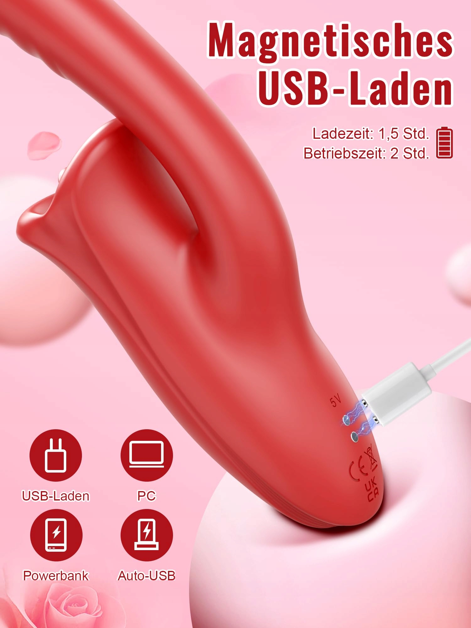 ZUNGEN Realistyczny Wibrator Dildo G Punkt Klitoris 10 Trybów Dla Kobiet — miniatura 5