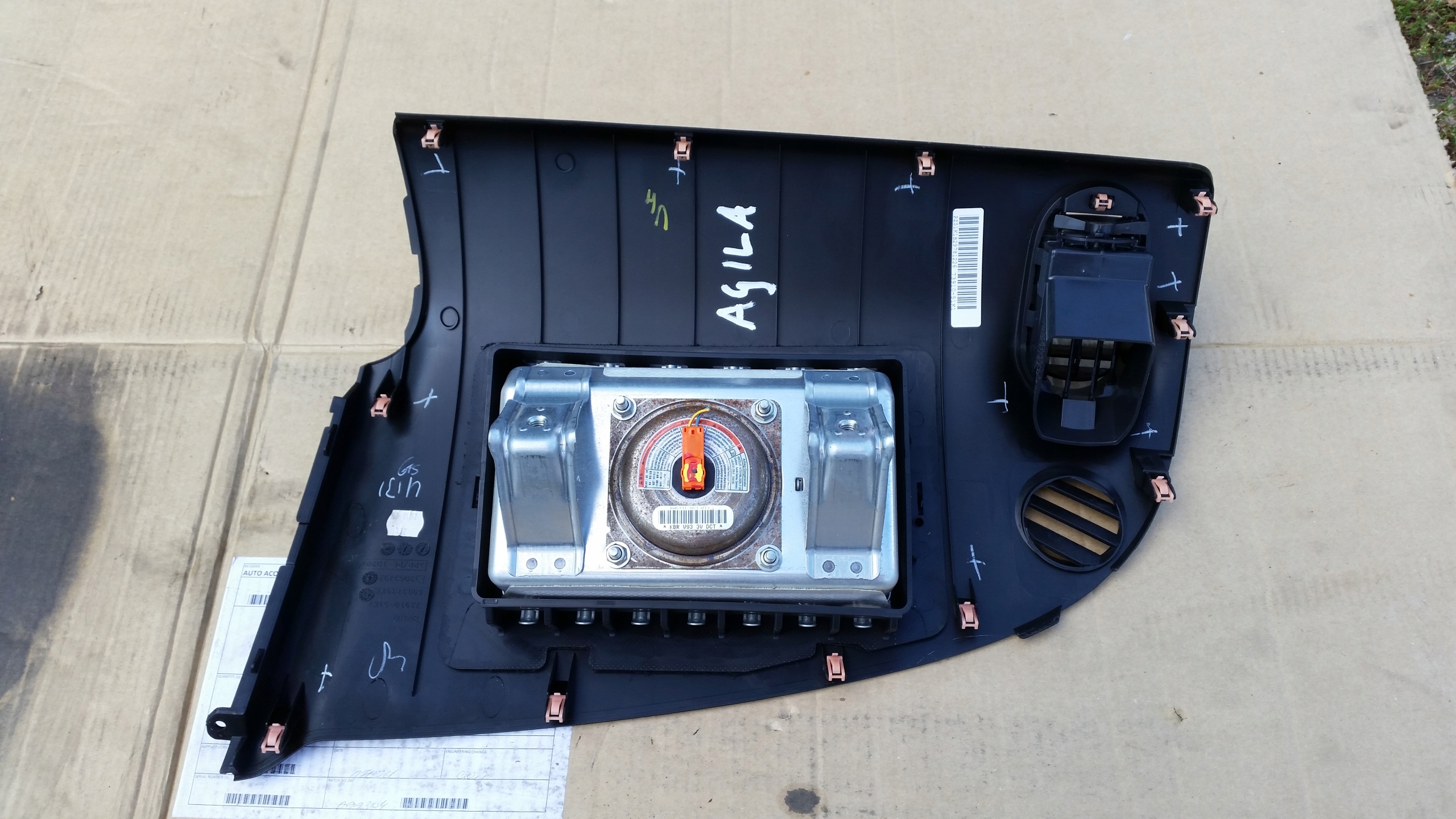 opel Agila B II Подушки безопасности ремни