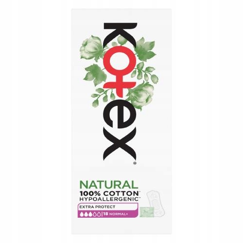 

Kotex Natural Normal+ wkładki, 18szt.