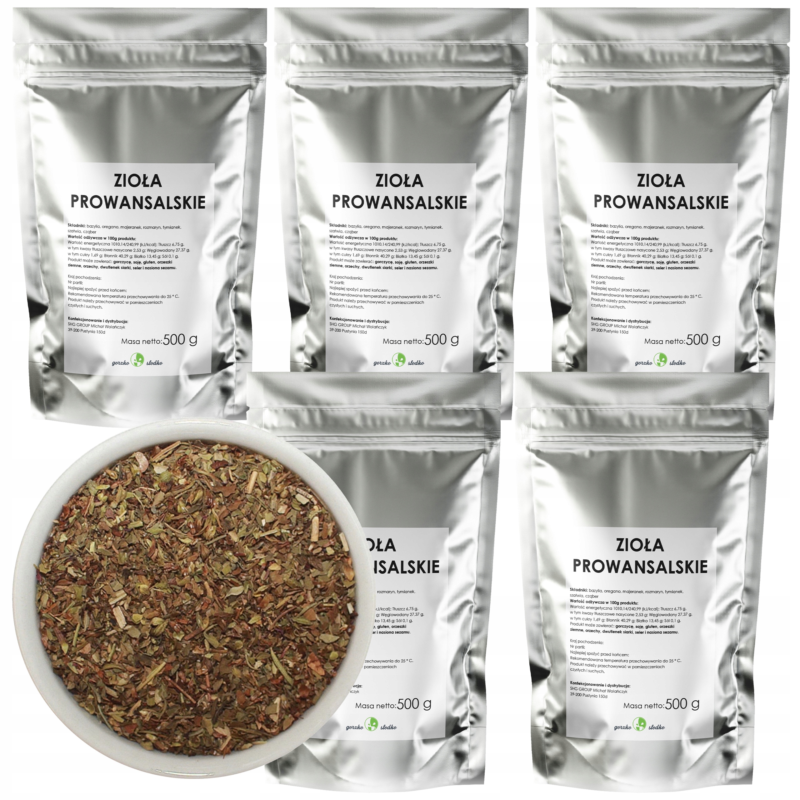 Zioła Prowansalskie 2,5 kg Naturalna aromatyczna mieszanka przypraw