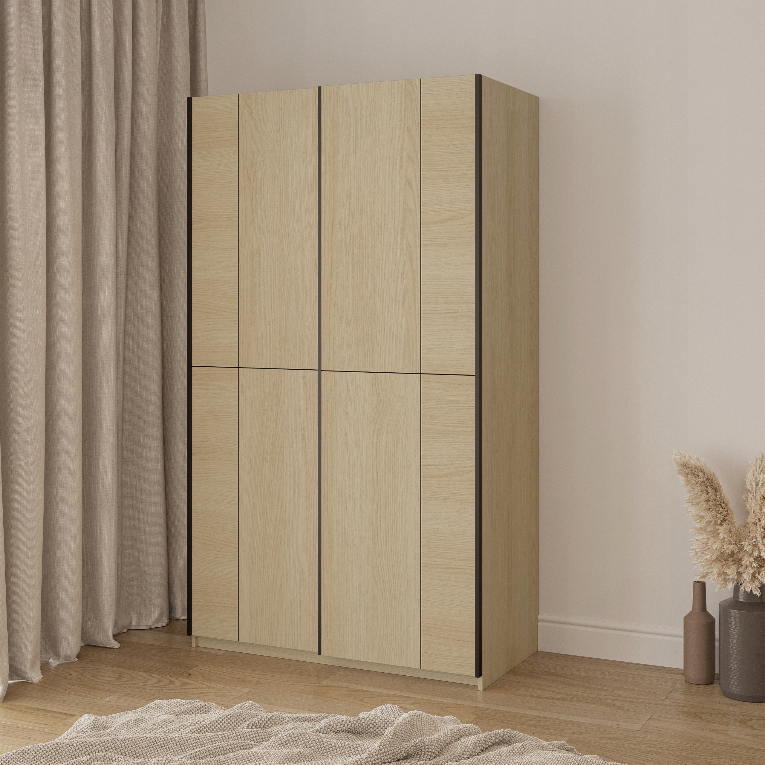 Skříň třídveřová Lubero 120 cm posuvná Dub lindberg