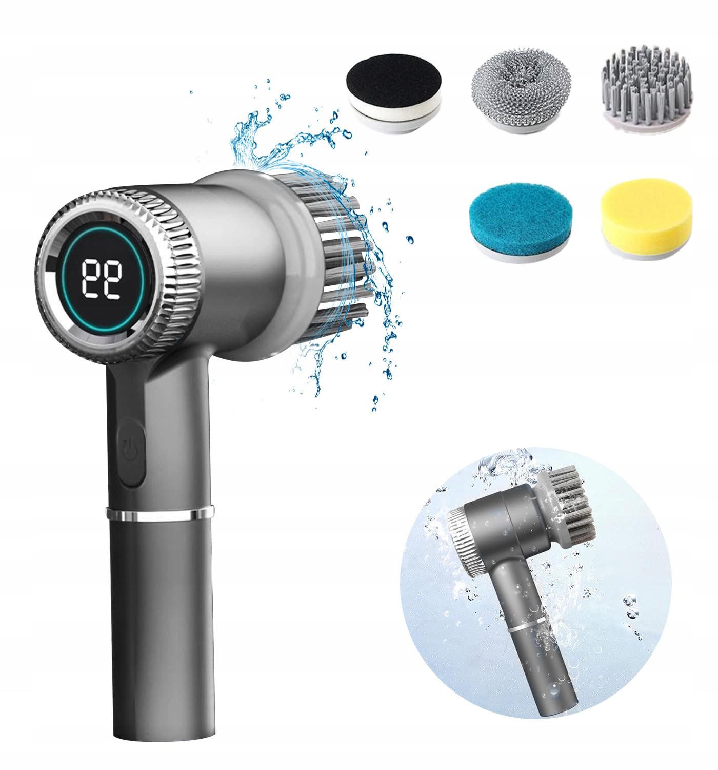 Levně 5V1 Elektrický Rotační Čisticí Kartáč Do Koupelny, Výkonná Sada