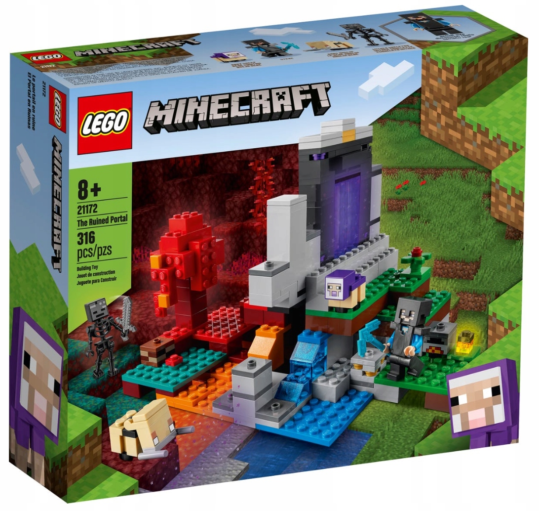 

Klocki Lego Minecraft 21172 Zniszczony Portal 8+