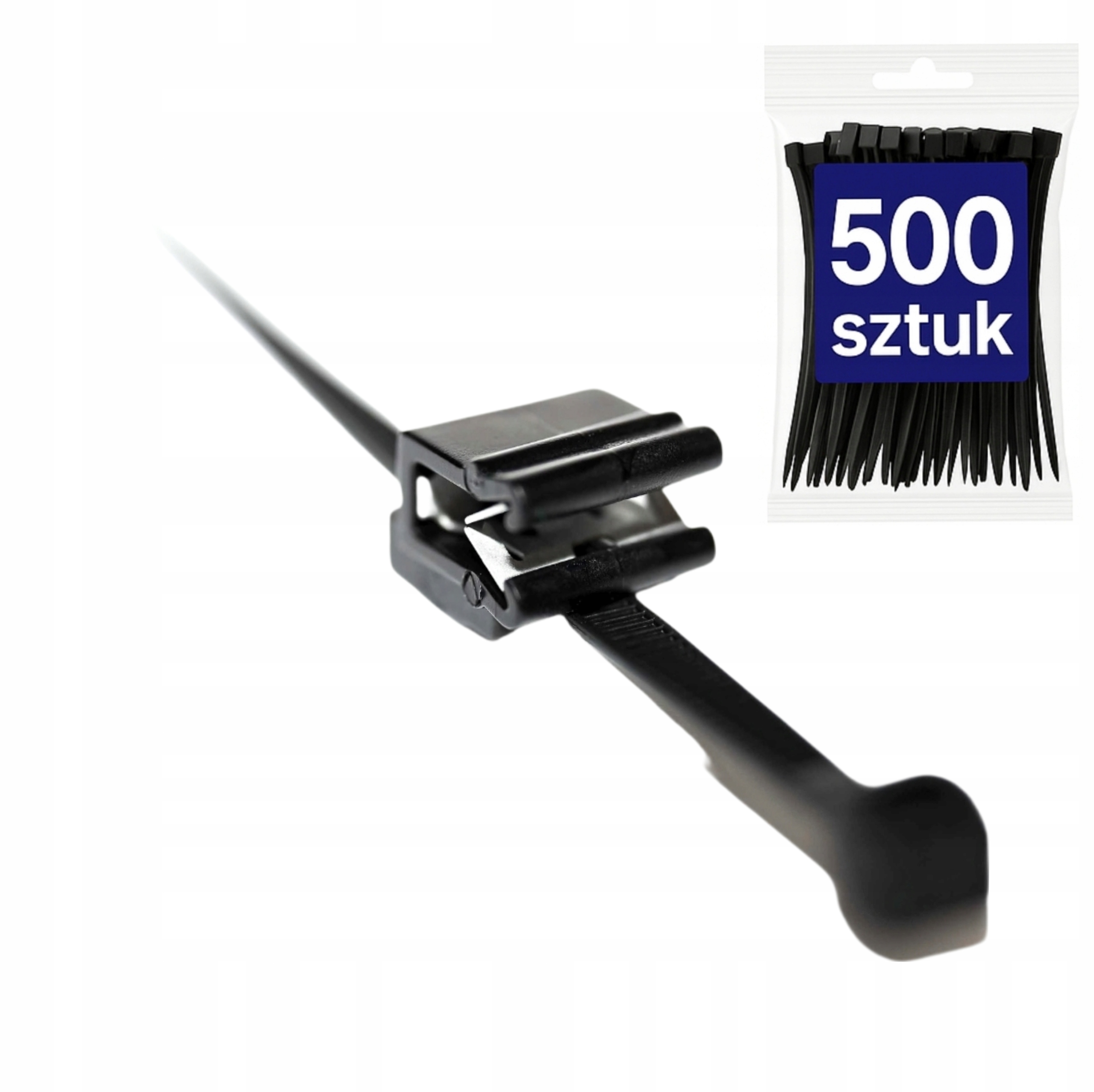 Trytkové upínacie pásky s upevnením na okraj 1-3 mm 500 ks