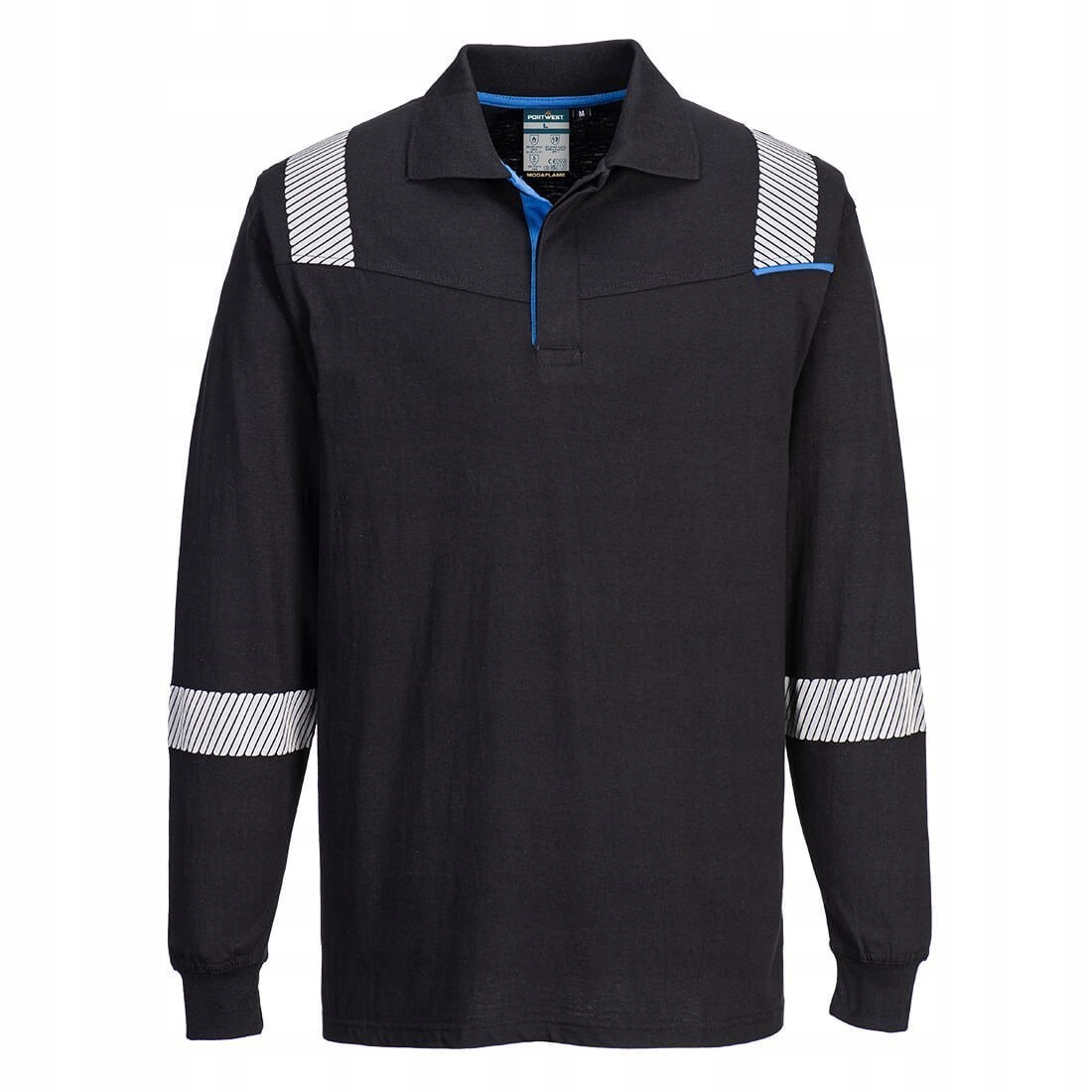 Těžko hořlavá multiochranná košile Polo WX3 Modaflame Černá vel. XXXL