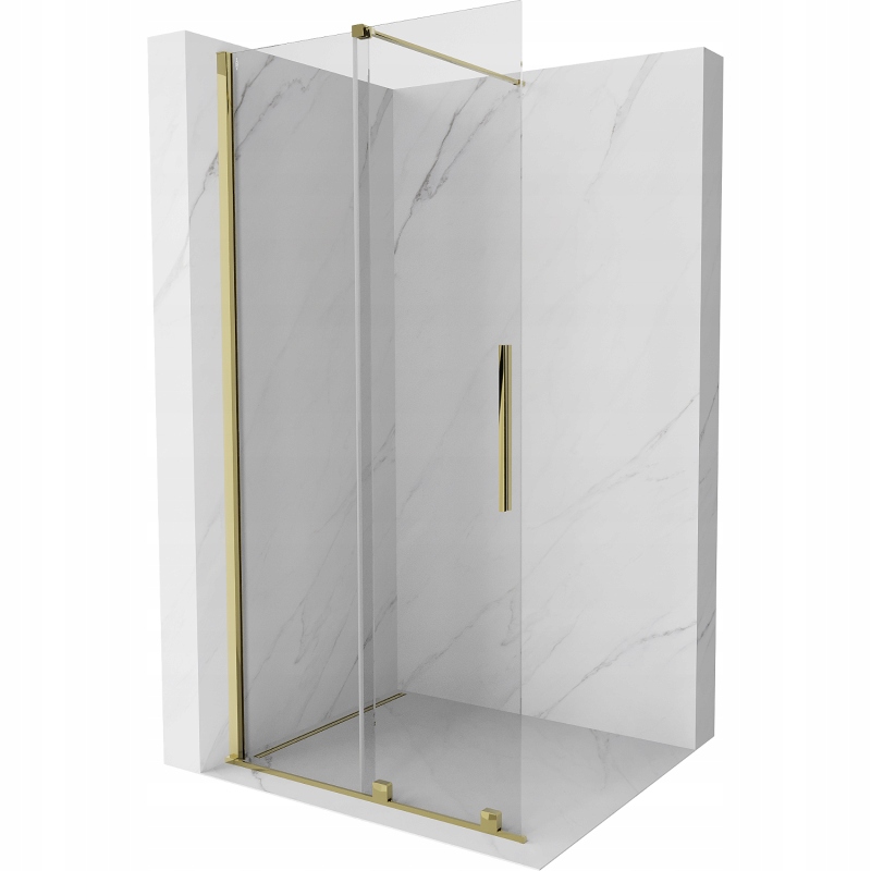 Mexen Velar sprchová stěna posuvná Walk-in 75 x 200 cm, transparentní 8 mm,