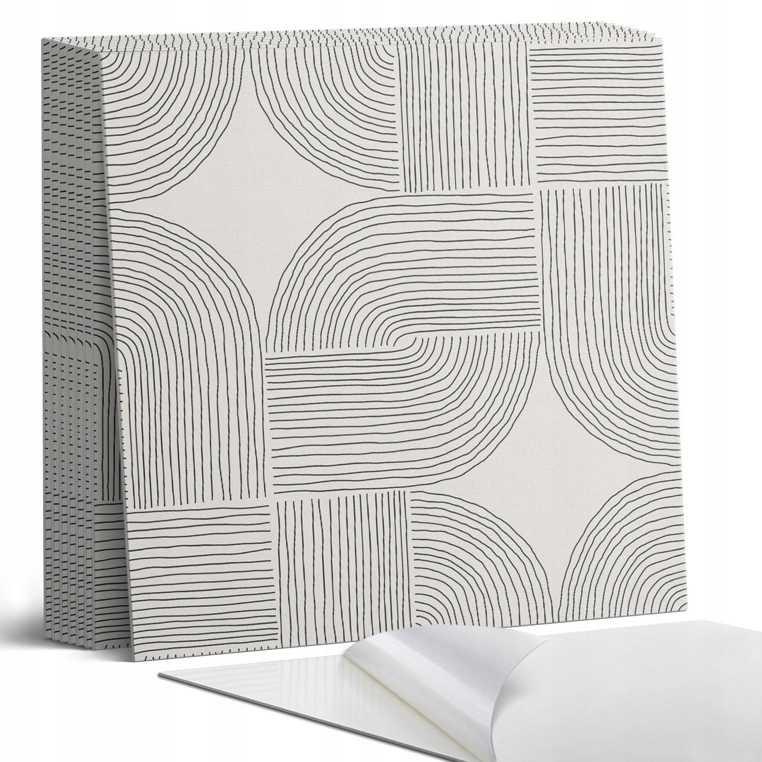 Samolepící dlaždice Vinyl Tvary v geometrickém uspořádání 9 x 30 x 30 cm