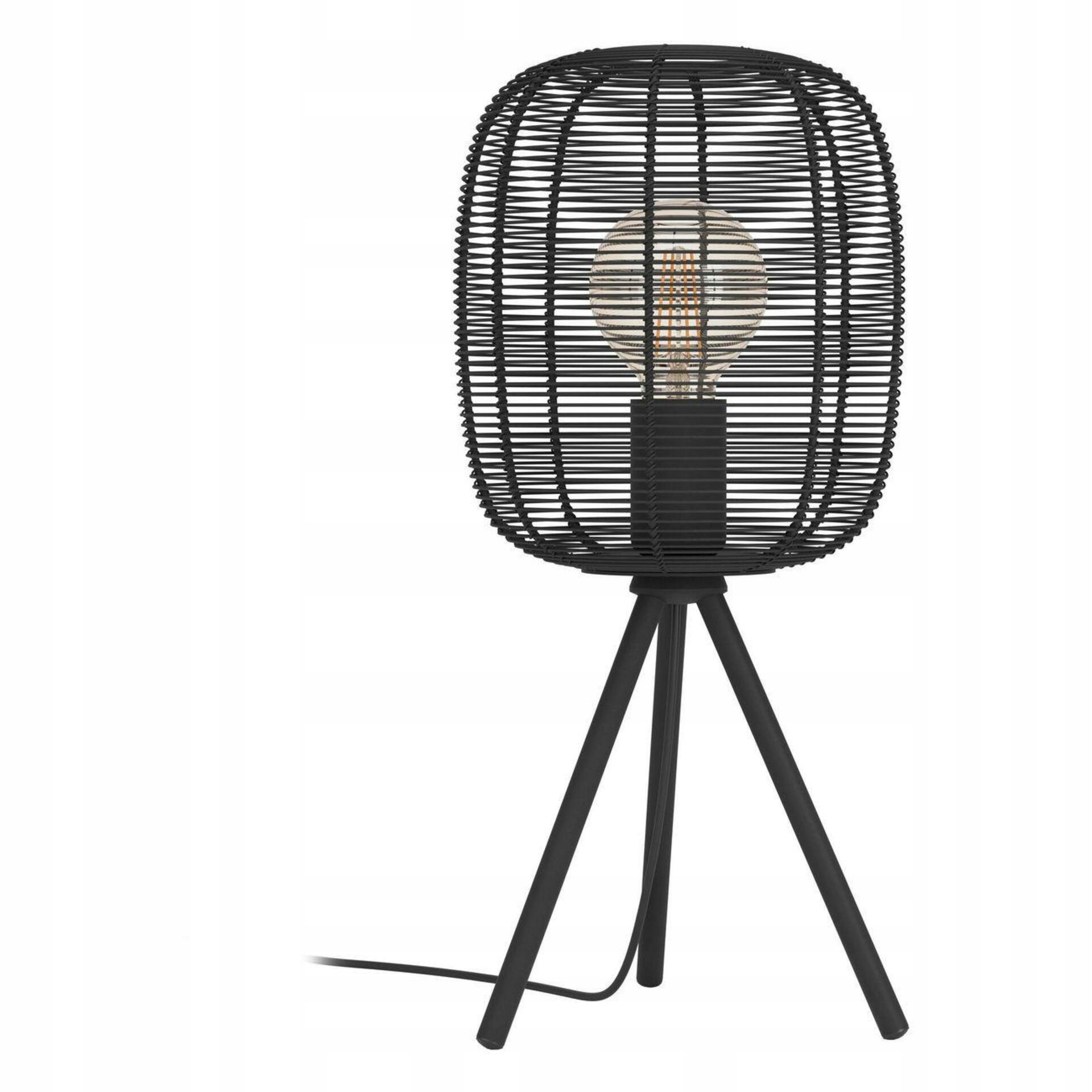 Stolná lampa Eglo Rinroe E27 čierna kov 40W 200mm