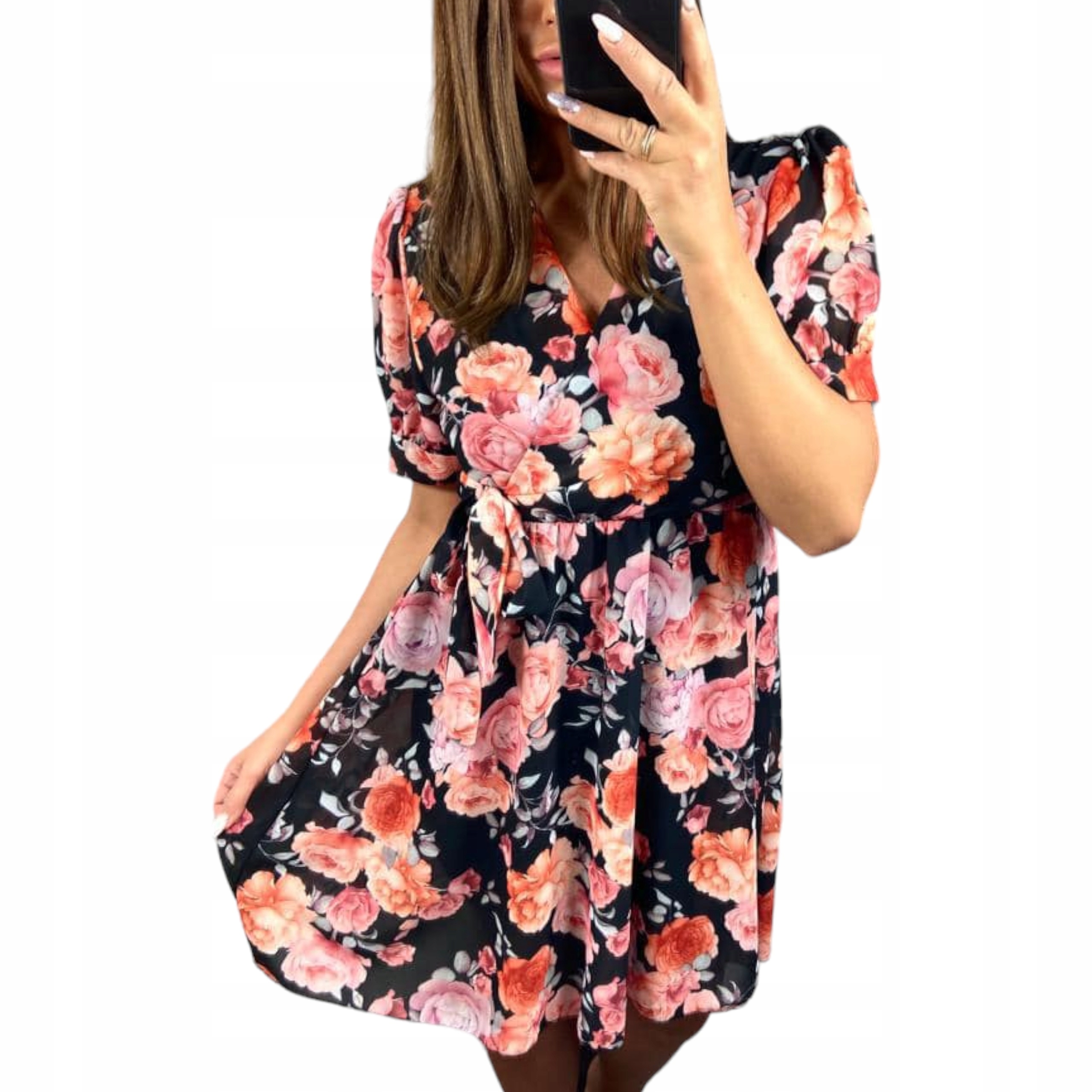 V759 Šaty Obálkové Se Zavazováním K2 vel. 46 (3XL)