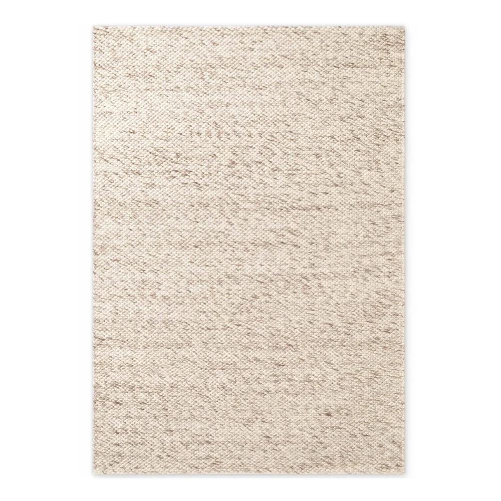 Vlnený koberec do obývačky 160 x 230 cm, prírodný, krémovo béžový, ručne tkaný