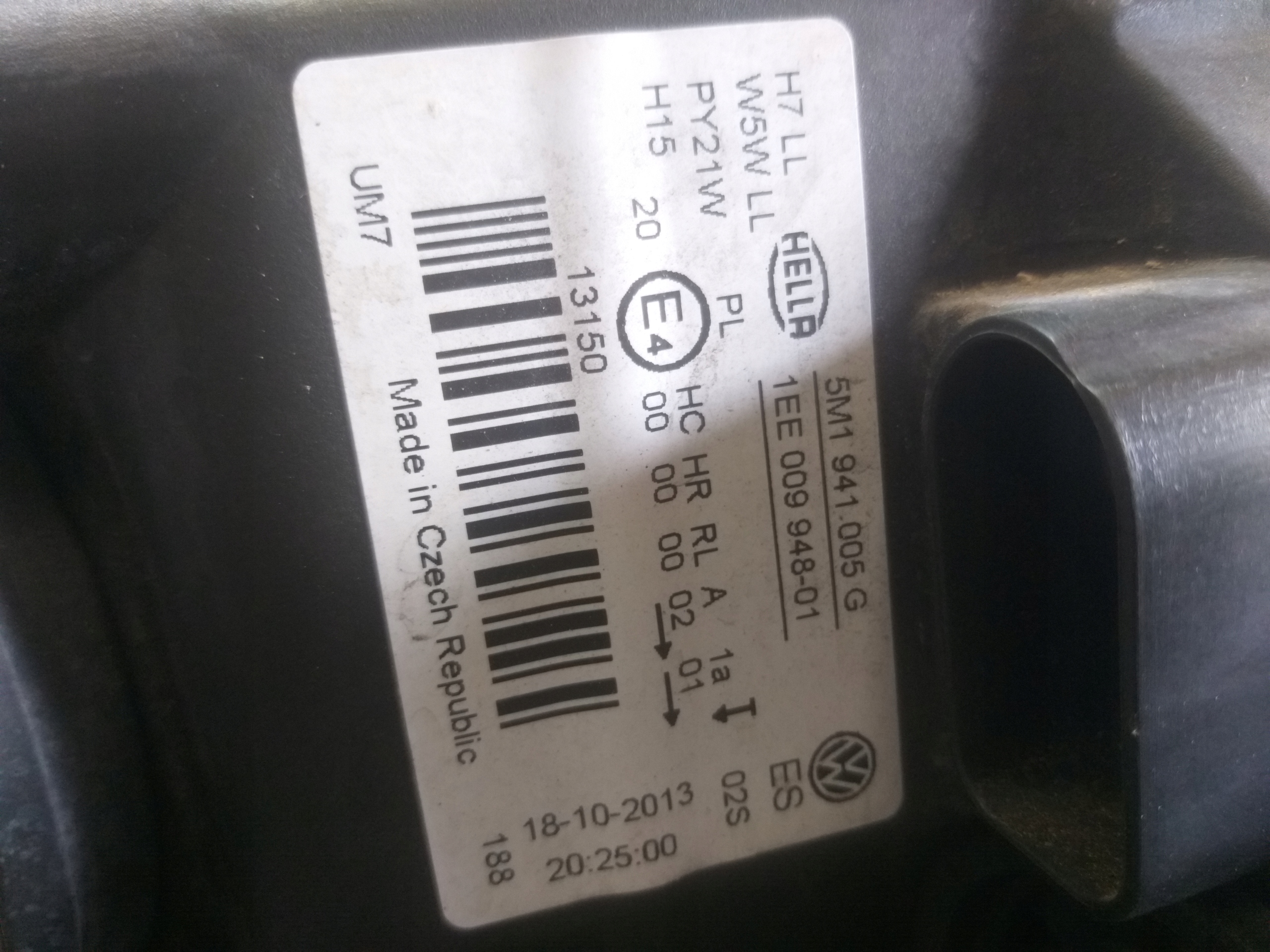 light front left VW GOLF VI 6 plus + 5M1941005G