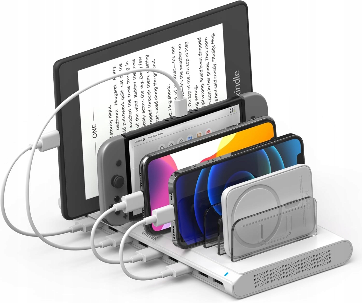 UNITEK Stacja Ładowania USB 96W 10 Portów Smart IC Dla Tabletów i Urządzeń — miniatura 8