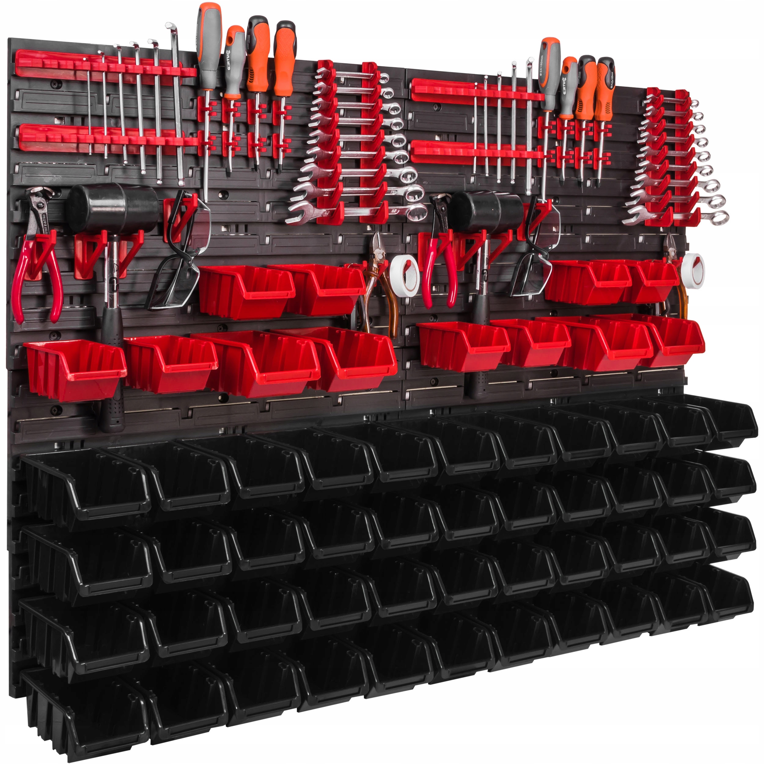 Tabule na nářadí 115 x 78 cm dílenská stěna 56 kyvety garáž klíče