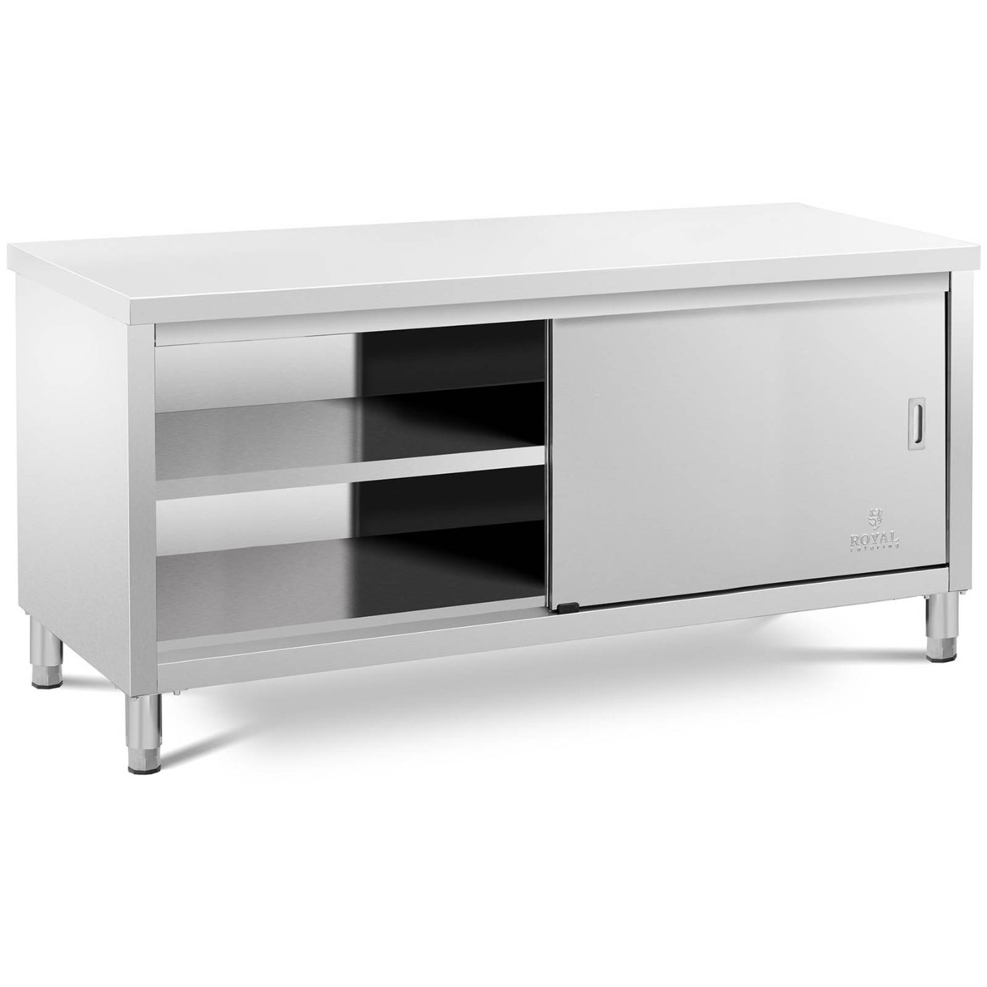 STÓŁ GASTRONOMICZNY Z SZAFKĄ DRZWI SUWANE 180X60cm