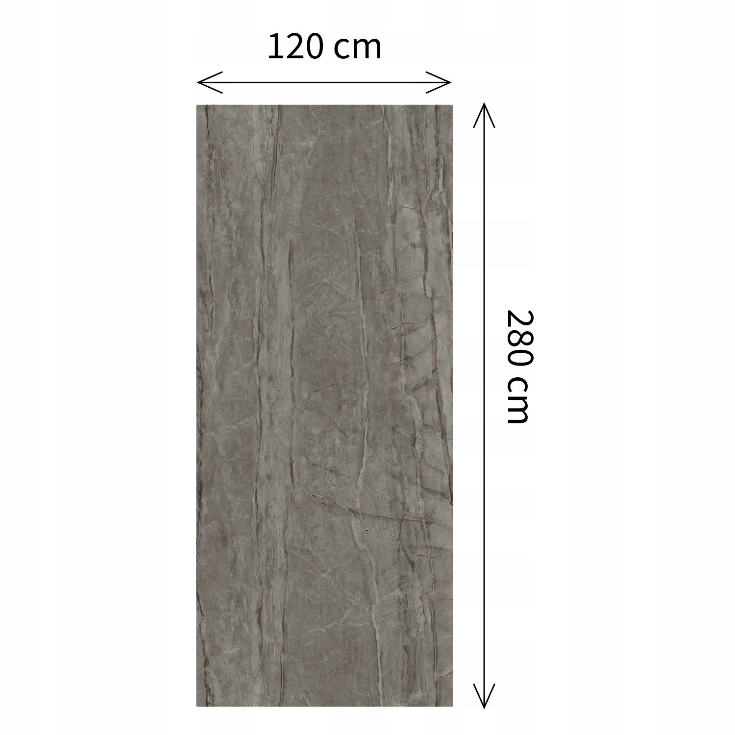 Panel Ścienny 120x280 cm Płyta Dekoracyjna Spc Kamień Monza Czarny Mat