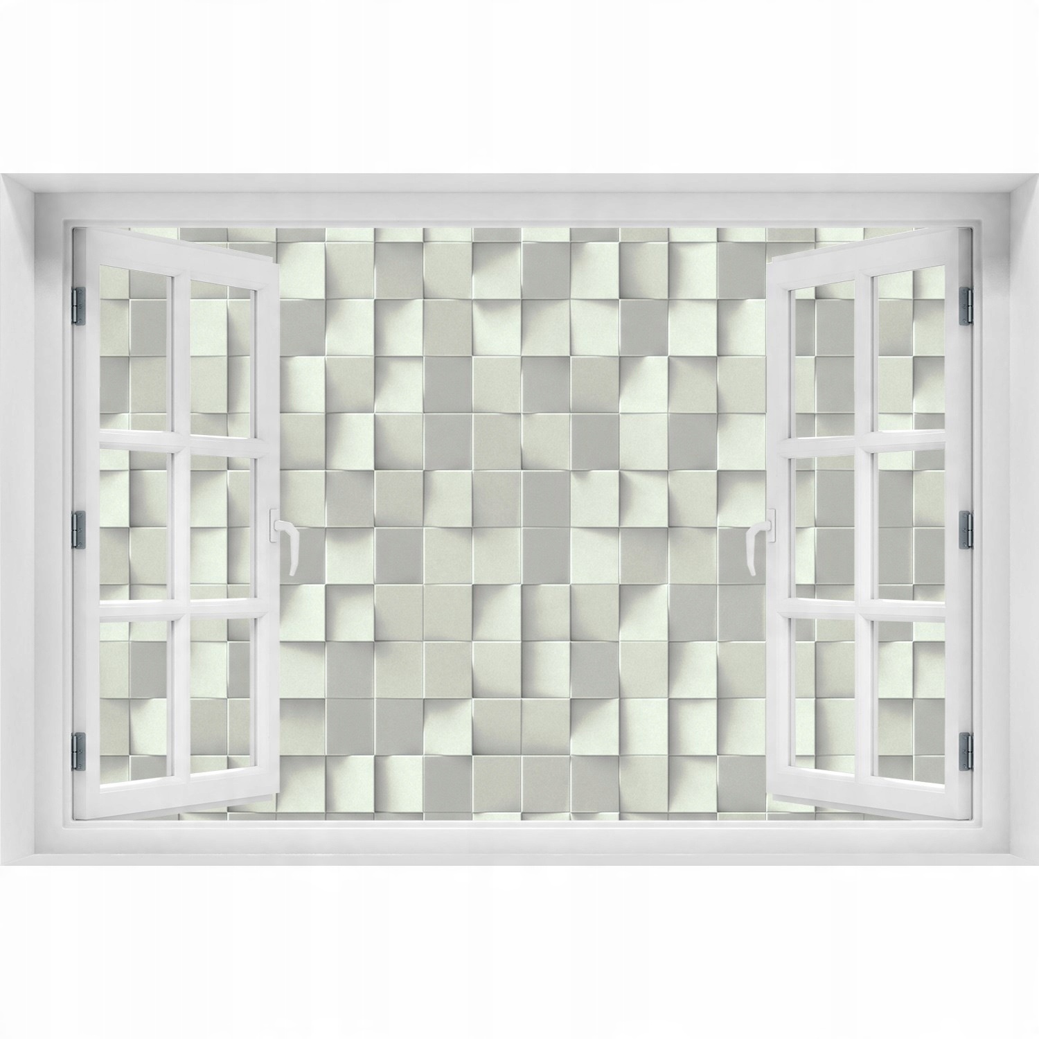 

3D Okno Naklejka na ścianę Geometryczne tło 90x60