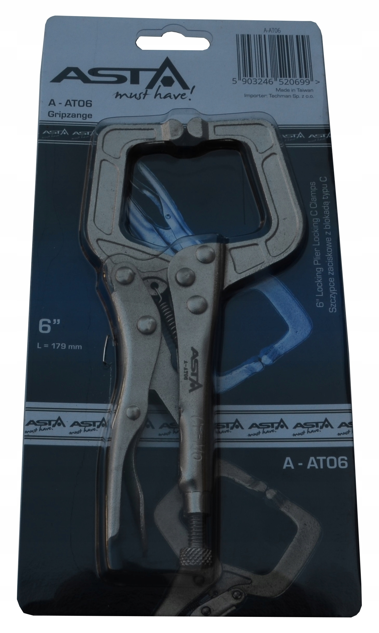 SZCZYPCE SPAWALNICZE ZACISKOWE TYP C 179MM ASTA Długość 179 mm