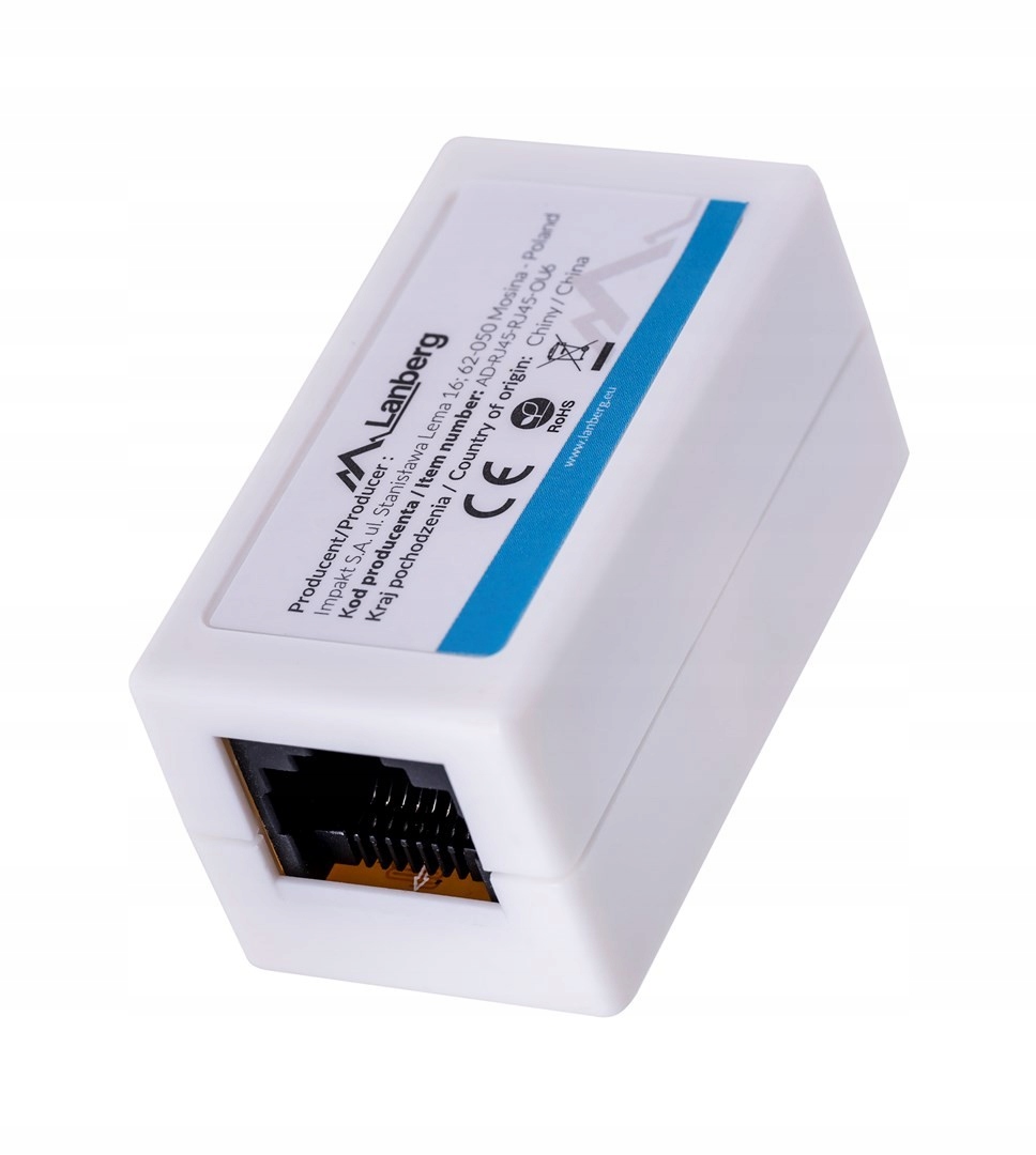 Lanberg Adapter złączka sieciowa RJ45 x2 kat.6