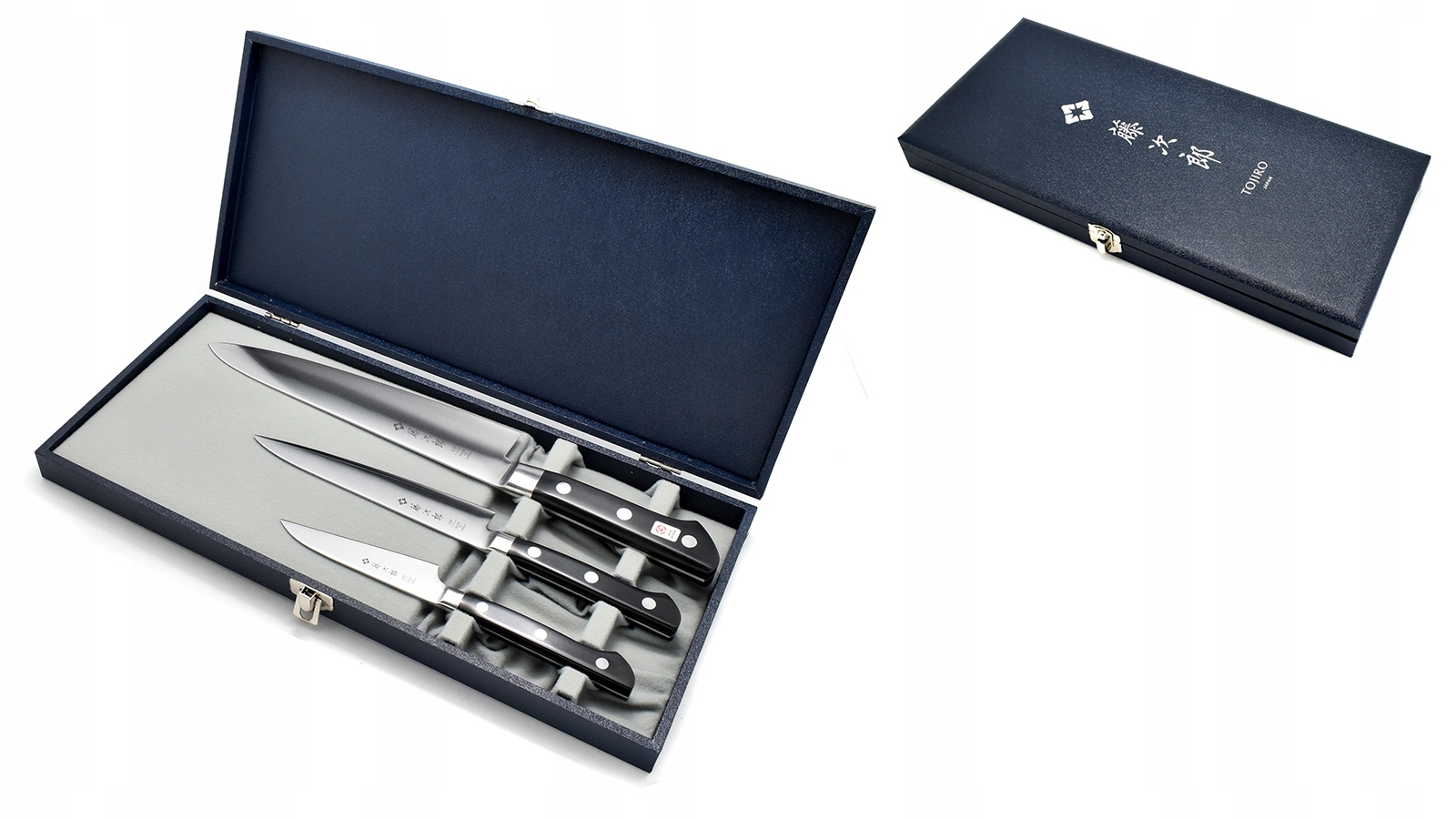 Sada 3 nožov Tojiro Classic VG-10 v krabici Gyuto, Petty knife, Paring