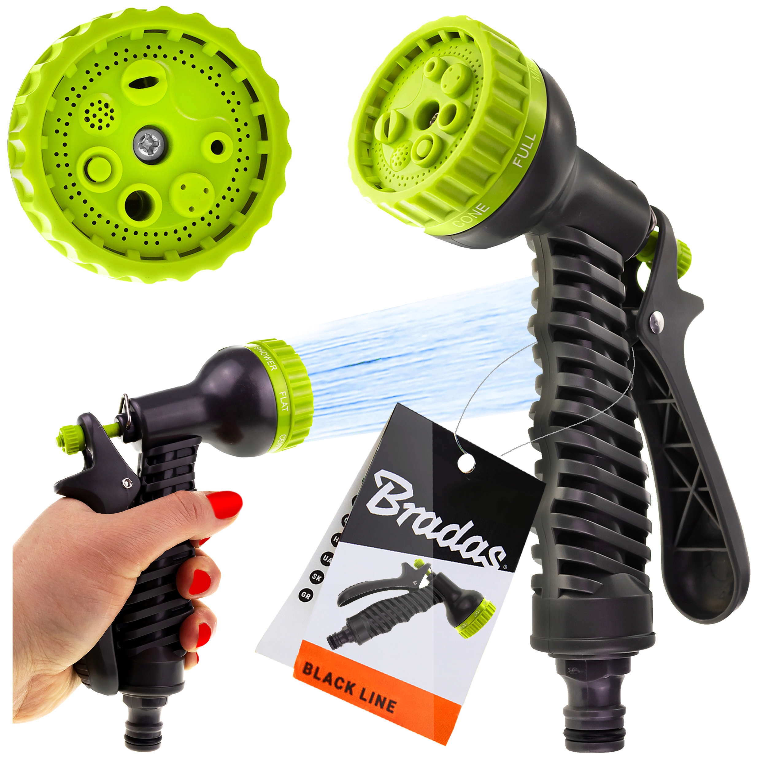 

Zraszacz Ogrodowy Pistolet Do Podlewania 8W1