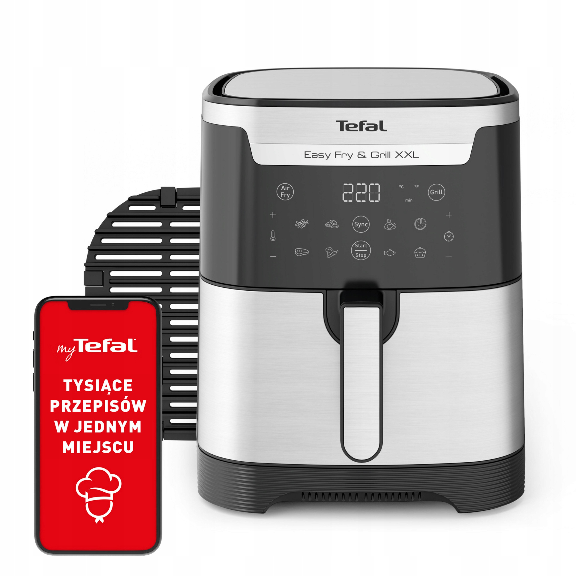 Frytkownica beztłuszczowa Tefal EY801D Grill 2w1 6,5l Air Fryer