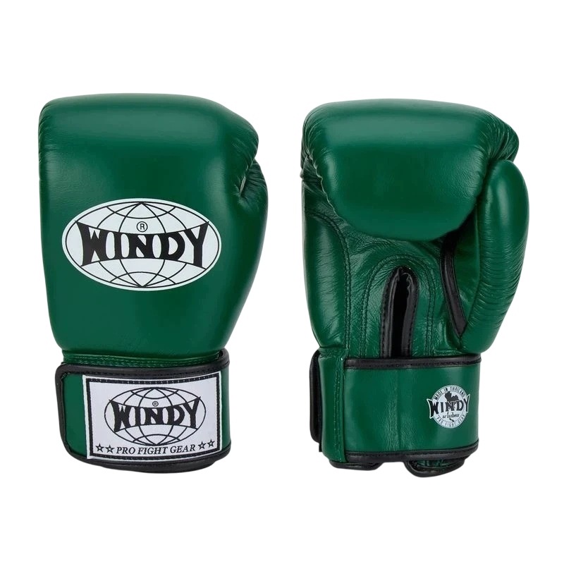 Rękawice Bokserskie Windy Classic Genuine Leather 12OZ Zielony