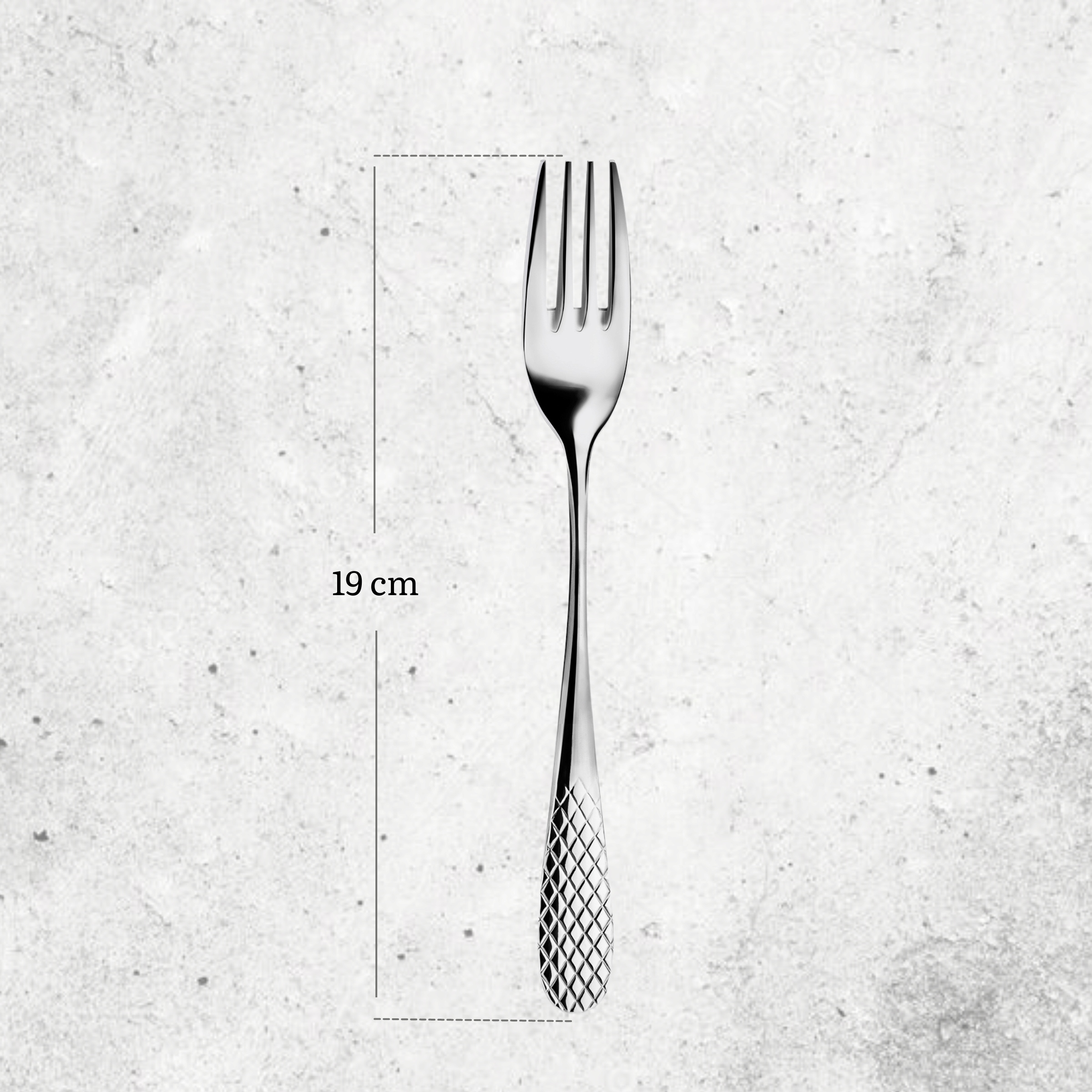 Widelec deserowy ze stali nierdzewnej Wilmax 19 cm zestaw 2 sztuki Materiał wykonania metal